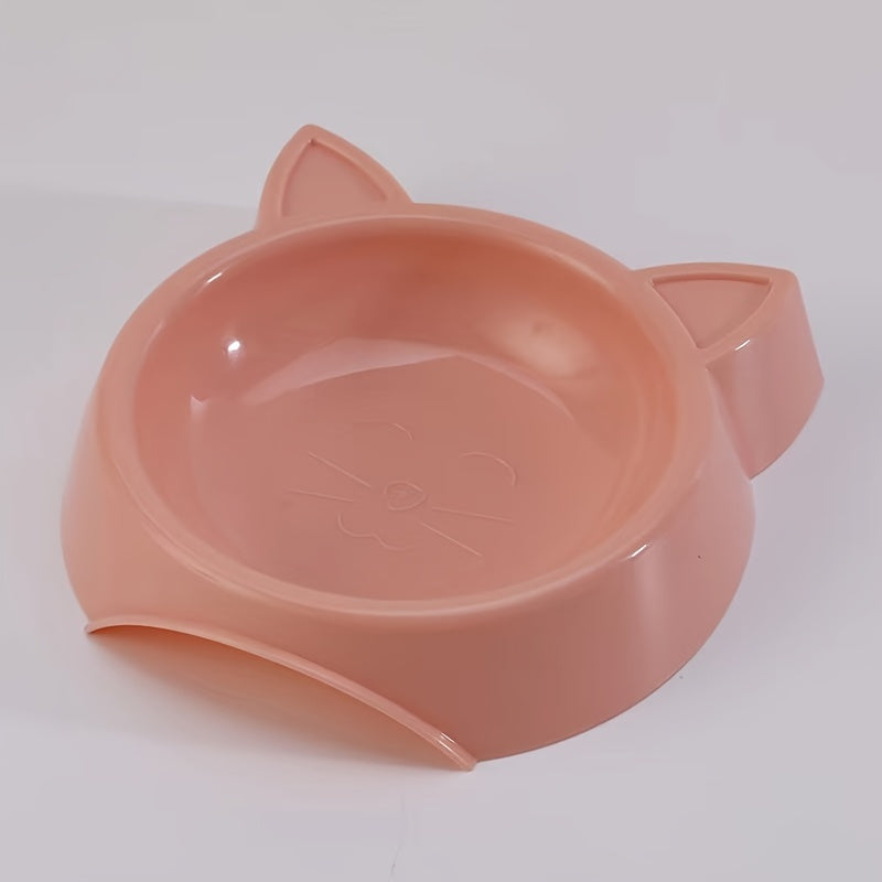Plastic Cat Dog Bowl Anti Overturning Single Double Bowls For Food & Water