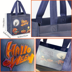 6pcs Halloween Treat Bags Small Tote Bags With Handles Bronzing Gift Bags