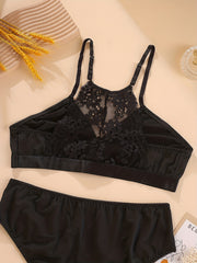  Lace Racer Back Bra & Panty Set