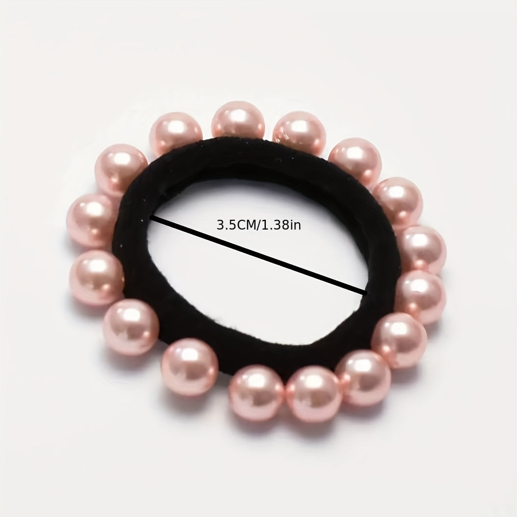 Pearl Hair Rope Hair Tie Beaded Hair Accessories for Women Girls