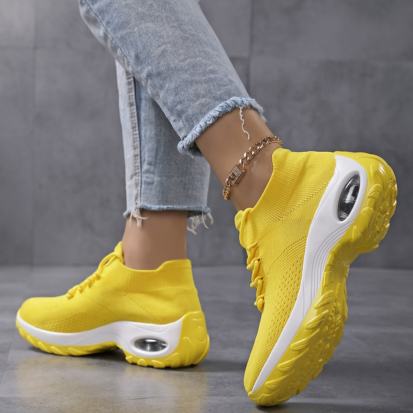 Women's Breathable Socks Sneakers Air Cushion Running Shoes