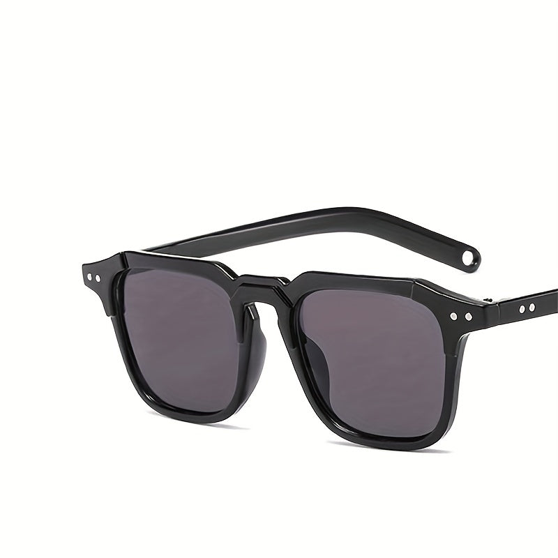 Y2K Square Tinted Lens Sunglasses Rivet Decor UV400