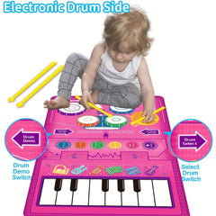 2 in 1 Baby Piano Keyboard & Drum Floor Mat