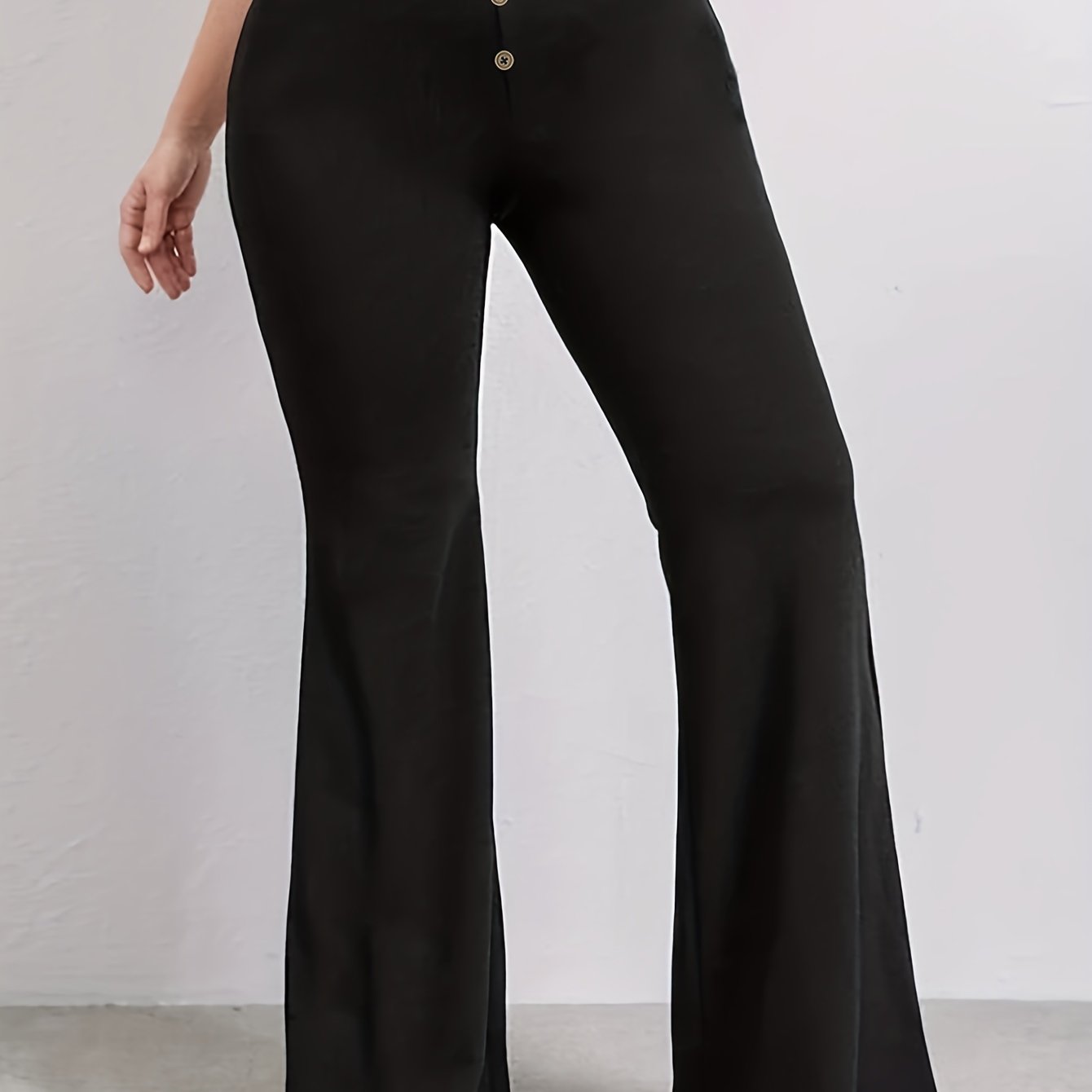  High Rise Flared Leg Trousers