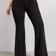  High Rise Flared Leg Trousers