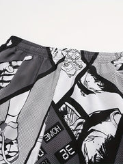 Men's Graphic Sport Shorts Quick Dry & Stretchy for Fitness Gym