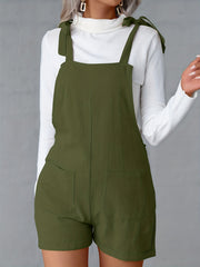 Casual Sleeveless Jumpsuit with Dual Pockets for Women