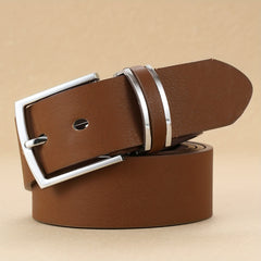 PU Leather Business Men's Pin Buckle Belt