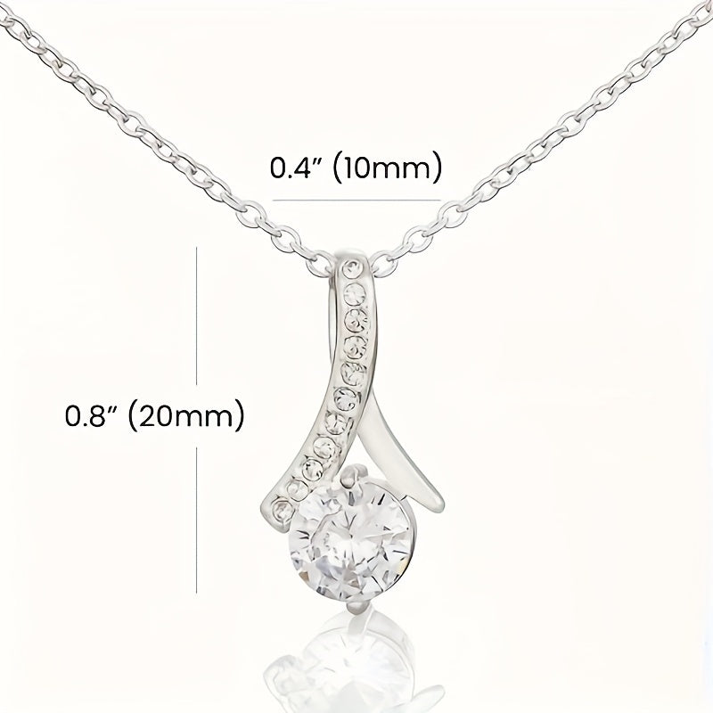 Sister Christmas Gift Necklace with Message Card