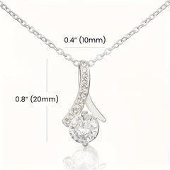 Sister Christmas Gift Necklace with Message Card