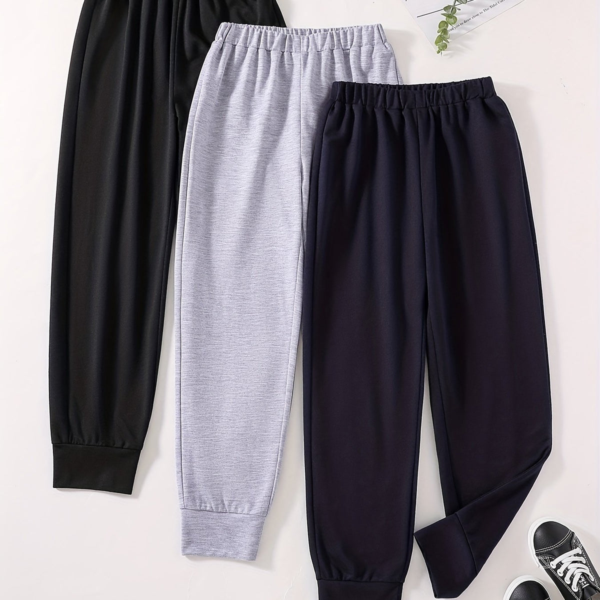 3pcs Boys Casual Long Pants for Spring and Autumn Kids Clothing