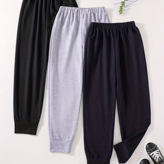 3pcs Boys Casual Long Pants for Spring and Autumn Kids Clothing