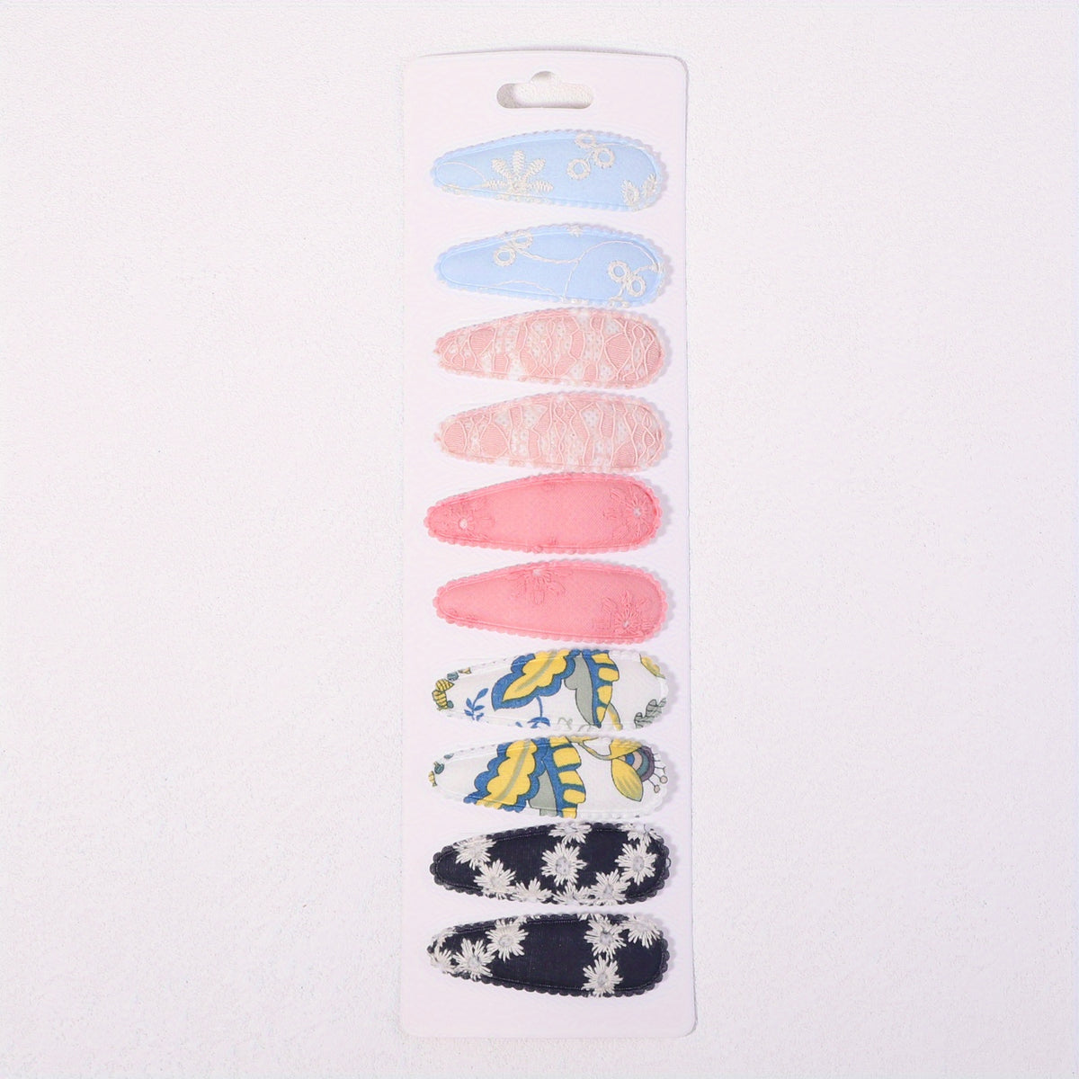 10pcs Bohemian Floral Bow Hair Clip Side Clip Mixed Decorative Hair Accessories