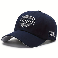 YORK FORCE Baseball Cap Unisex Letter Embroidery Solid Sun Hat