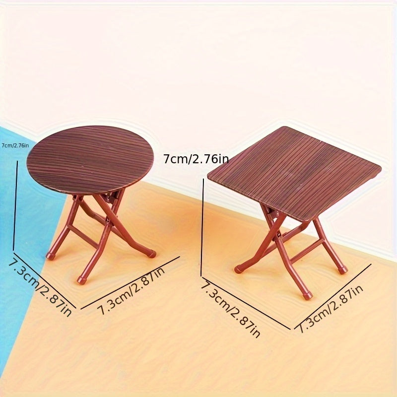 Mini Stool and Table Set for Dollhouse Decorations