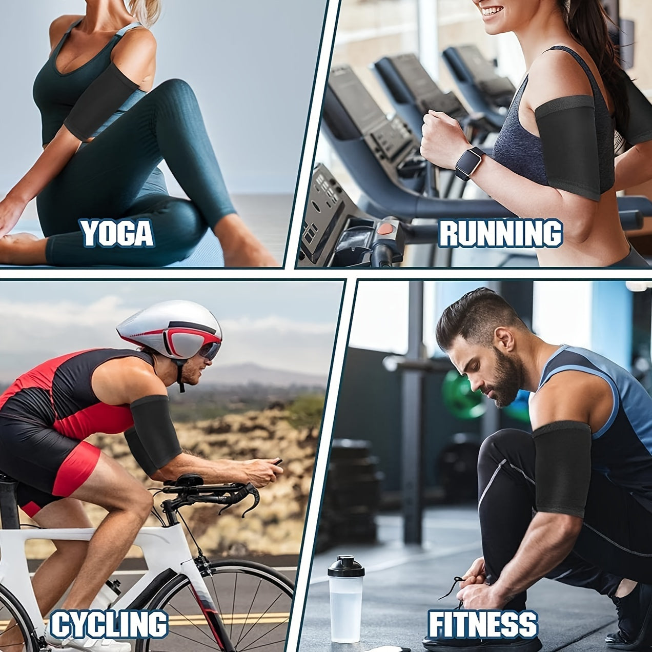 Women's Arm Trimmers Sauna Sweat Bands Compression Sleeves