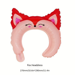 10pcs Mixed Cartoon Headdress Balloons Animal Shape Kindergarten Gift