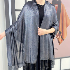 Glitter Tassel Shawl Cape Bridal Wedding Wrap