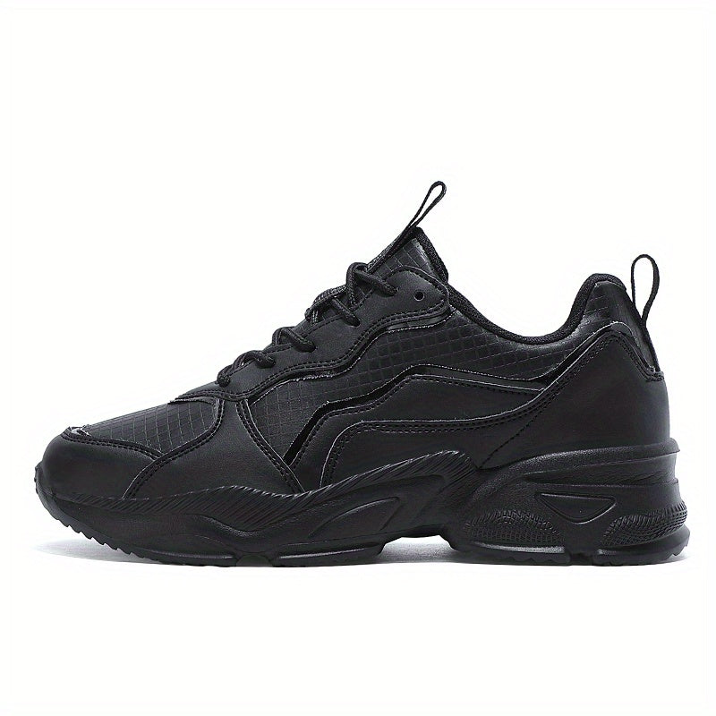 Waterproof Faux Leather Chunky Sneakers Comfortable Travel Shoes