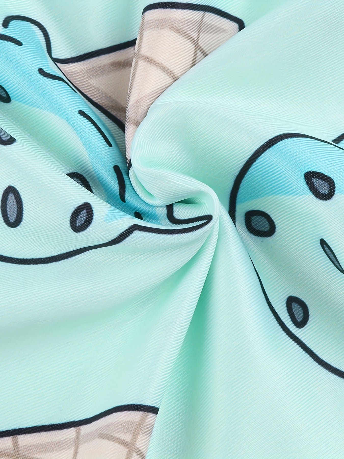 Ice Cream Print Romper Jumpsuit Long Sleeve Sexy Women's Clothing