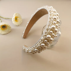Faux Pearl Crystal Headband Hair Accessory Party Dress Up