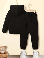 Sunglasses Bear Boy's Hoodie & Sweatpants Set Street Style Outfits