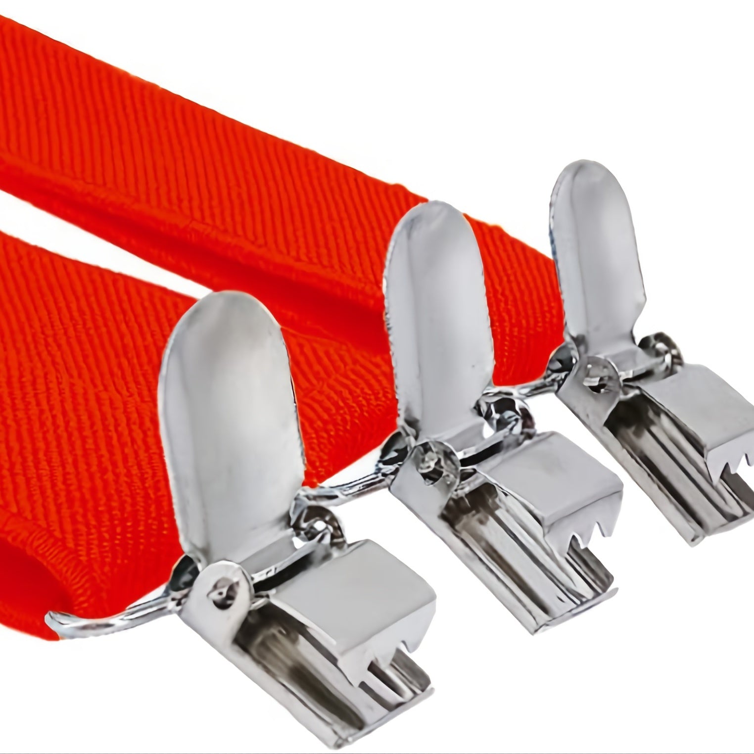 Men's Red Suspenders Adjustable Y Back Elastic Strong Clips Unisex