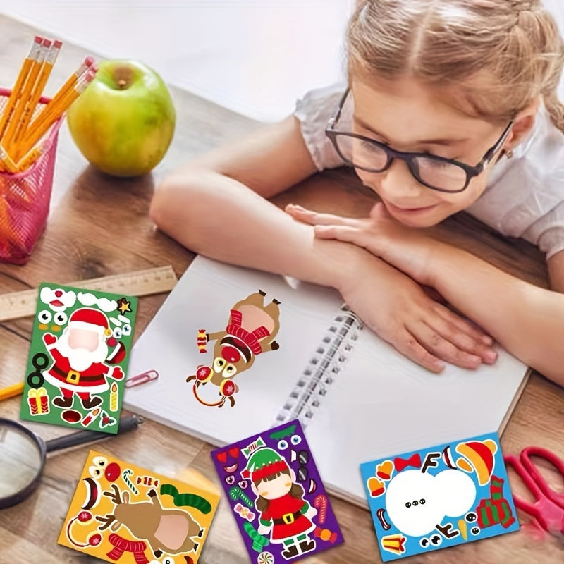 24pcs Christmas Stickers Santa Claus Snowman DIY Stickers