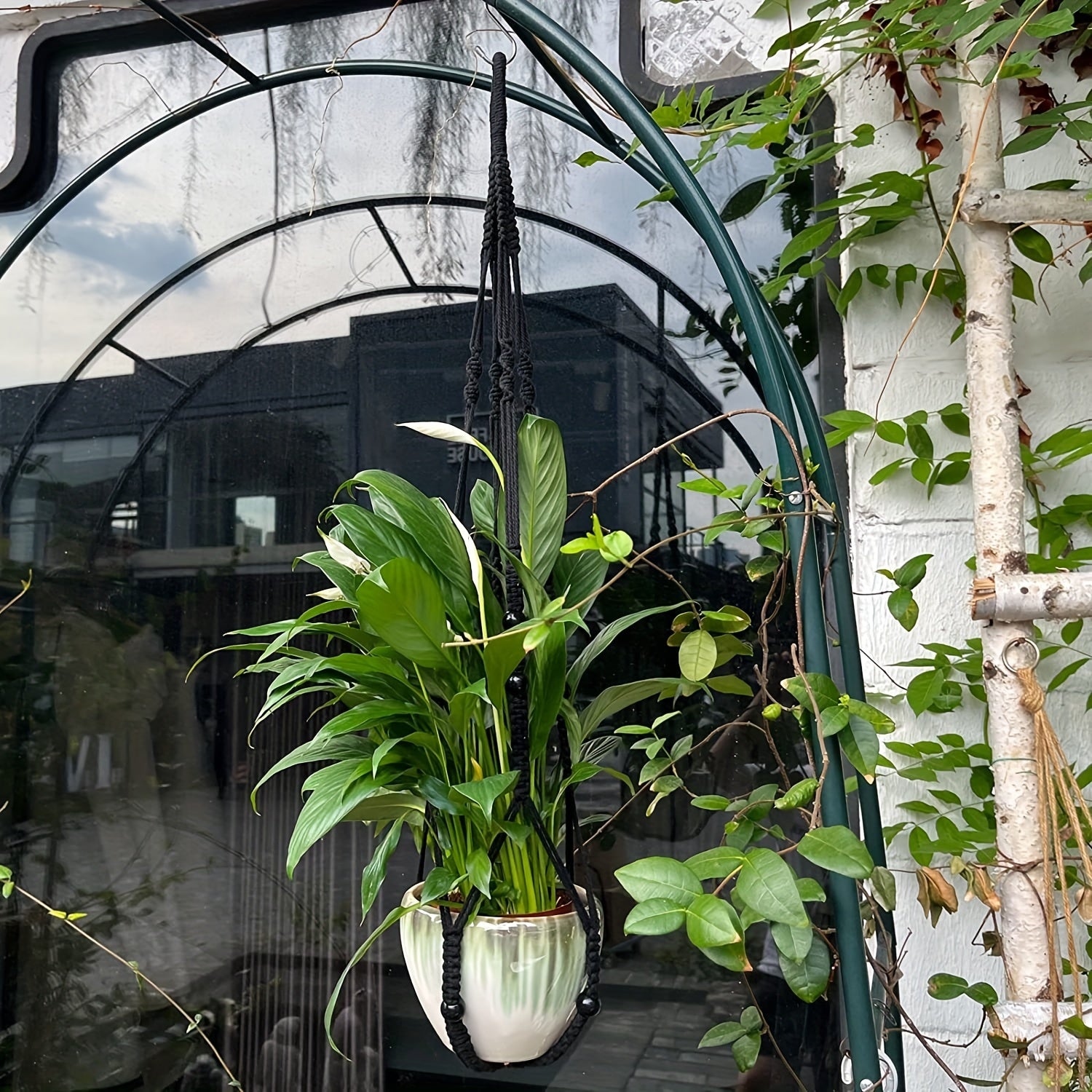3 Macrame Plant Hangers Indoor Plant Holders 35inch