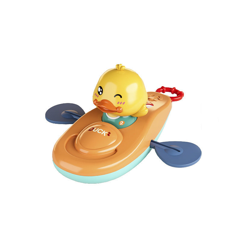 Swimming Ducks Bath Toys Non Toxic Manual Rowing Yellow Duck Designs