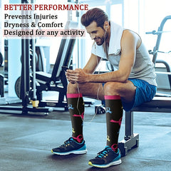 Breathable Compression Socks for Men and Women - Sports Support