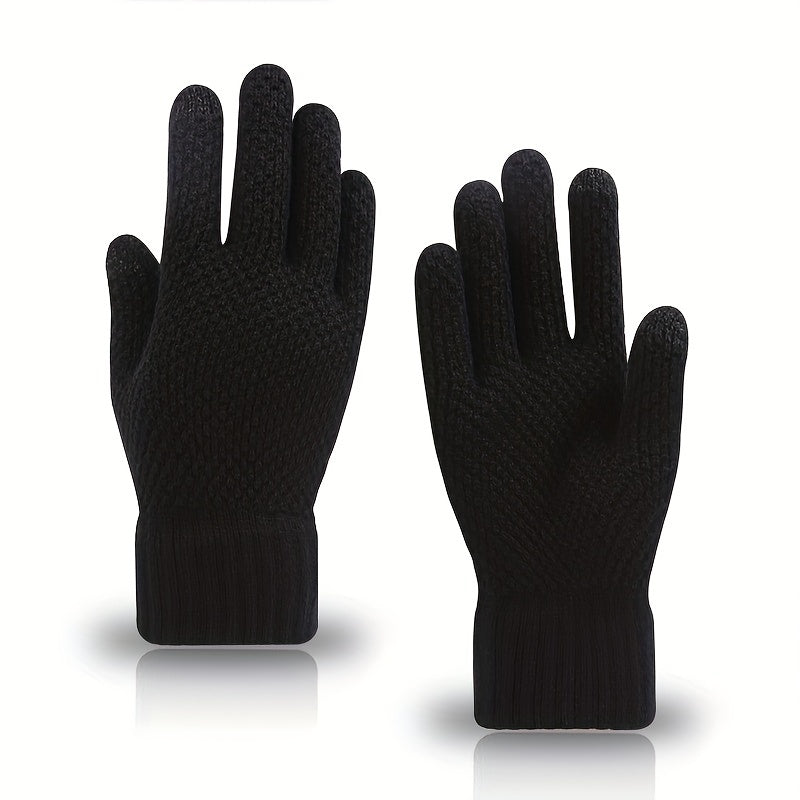 Warm Knitted Gloves Touch Screen Cycling Winter Thickened Cold Proof