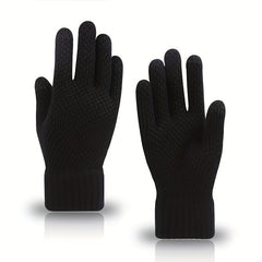 Warm Knitted Gloves Touch Screen Cycling Winter Thickened Cold Proof
