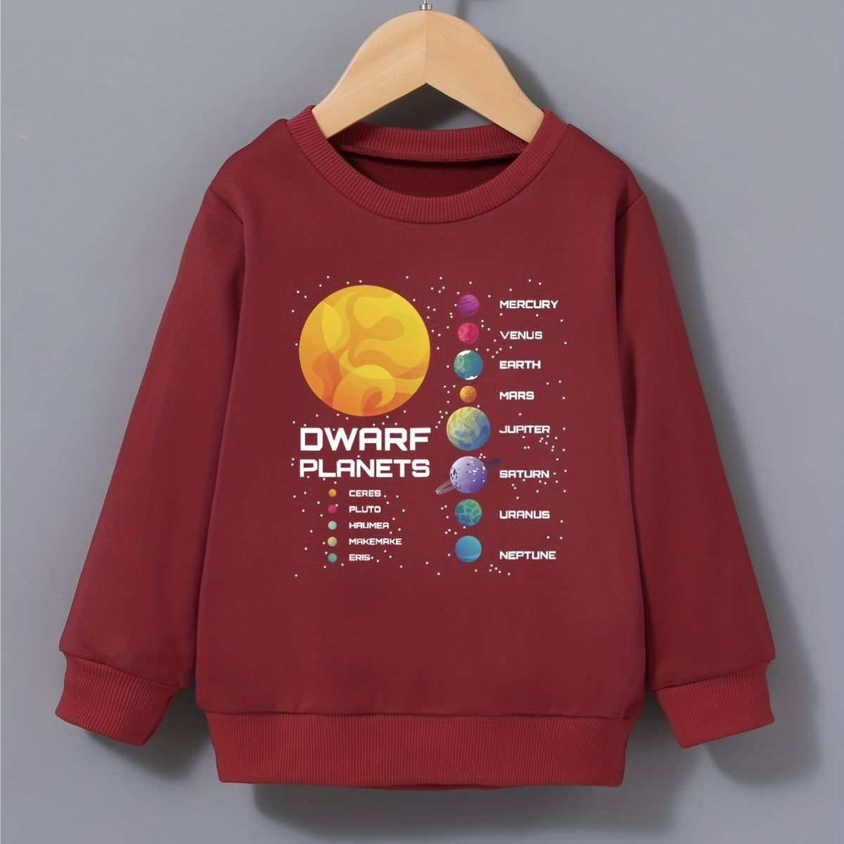 Boy's Solar System Planet Print Sweatshirt