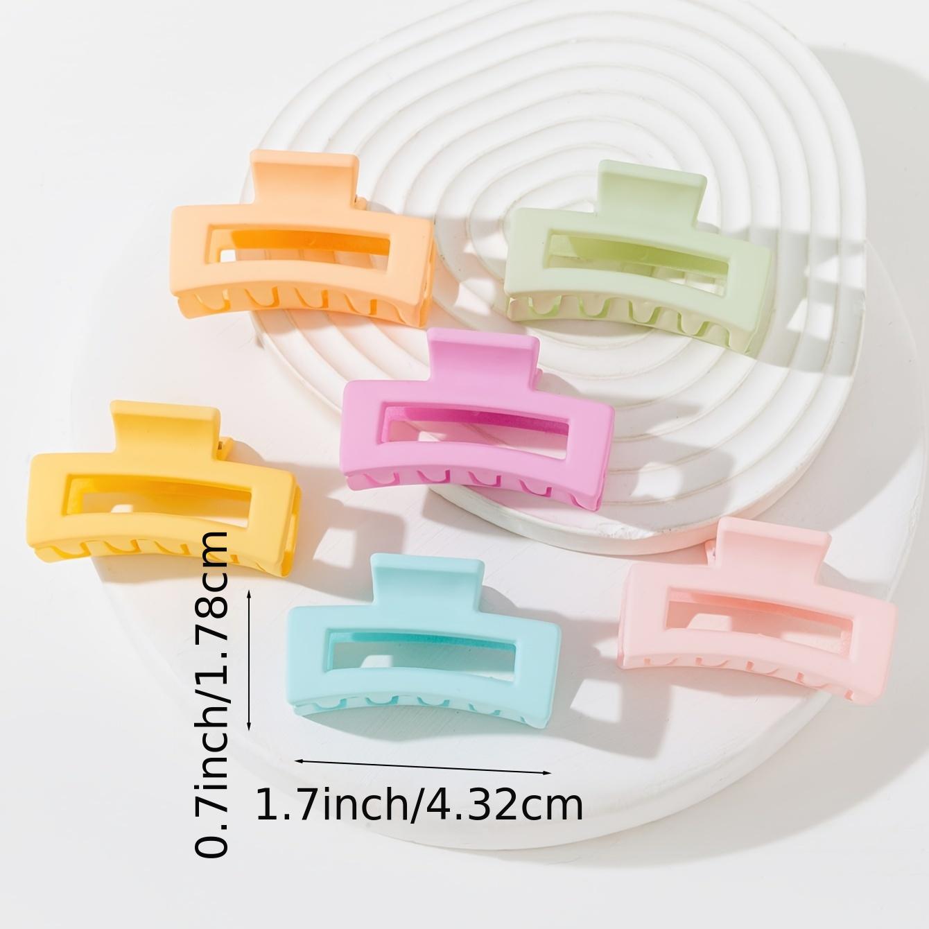 6pcs Matte Hair Clips for Thick Hair, Non-slip Rectangular Jaw Clips