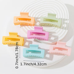 6pcs Matte Hair Clips for Thick Hair, Non-slip Rectangular Jaw Clips