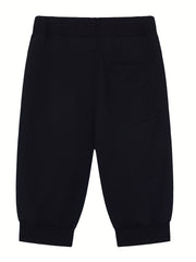 Skull Pattern Comfy Shorts Men's Casual Solid Knee Long Shorts