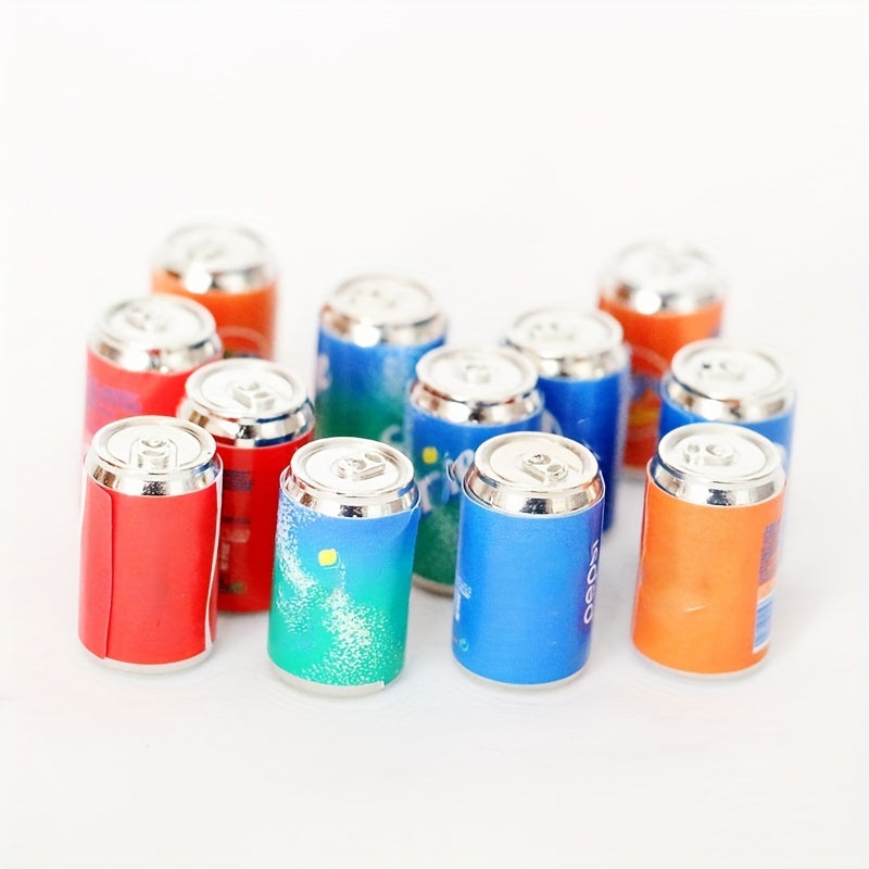 4Pcs Metal Soda Cans for 1:12 Dollhouse Pub