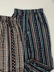 Floral Print Sleep Bottoms Cozy Solid Elastic Waistband Pants Women's Sleepwear