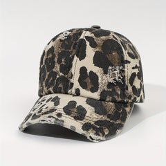 Leopard Print Ponytail Baseball Cap Sun Hat