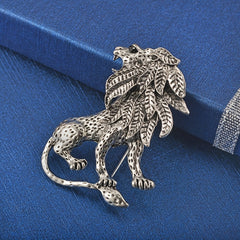 Vintage Men's Lion Brooch