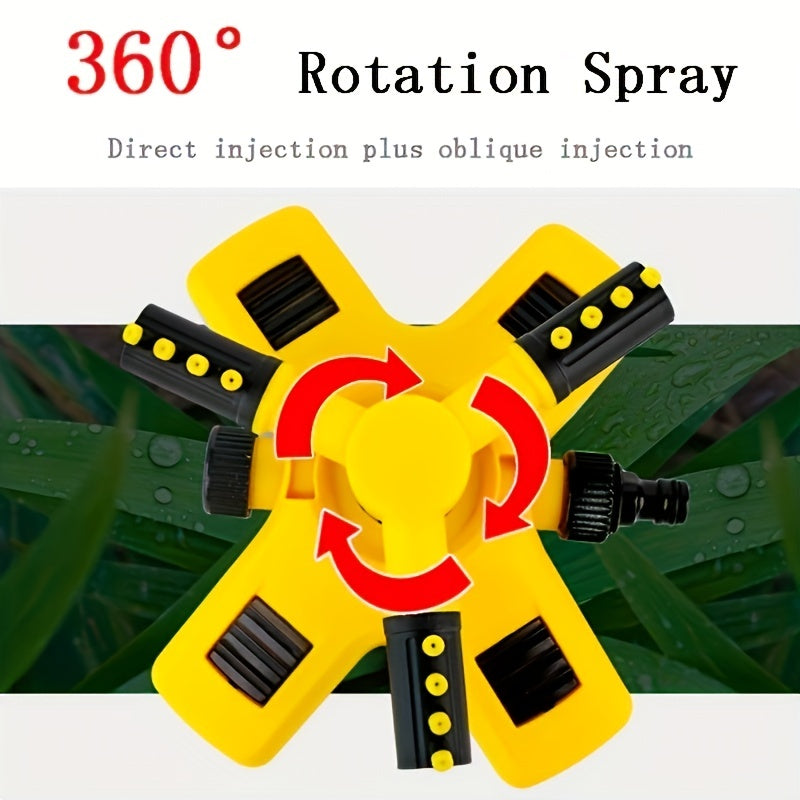 Lawn Sprinkler 360 Rotating 3 Arm Large Area Coverage