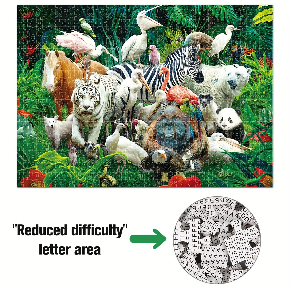 1000 Pieces Animals Puzzle Educational Fun Game Toy For Adults Kids Teens