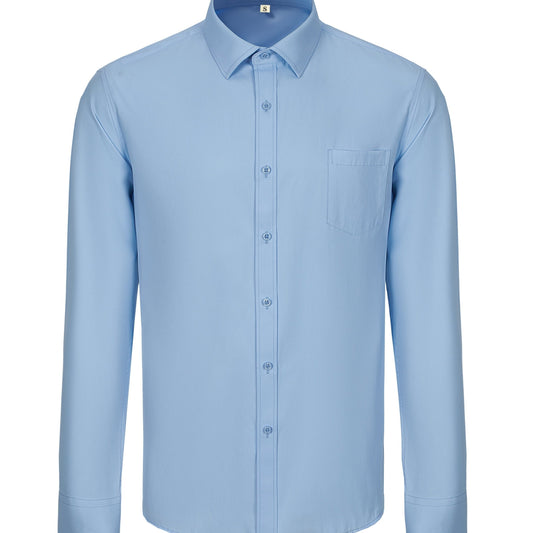 Men's Formal Button Up Shirt with Chest Pocket
