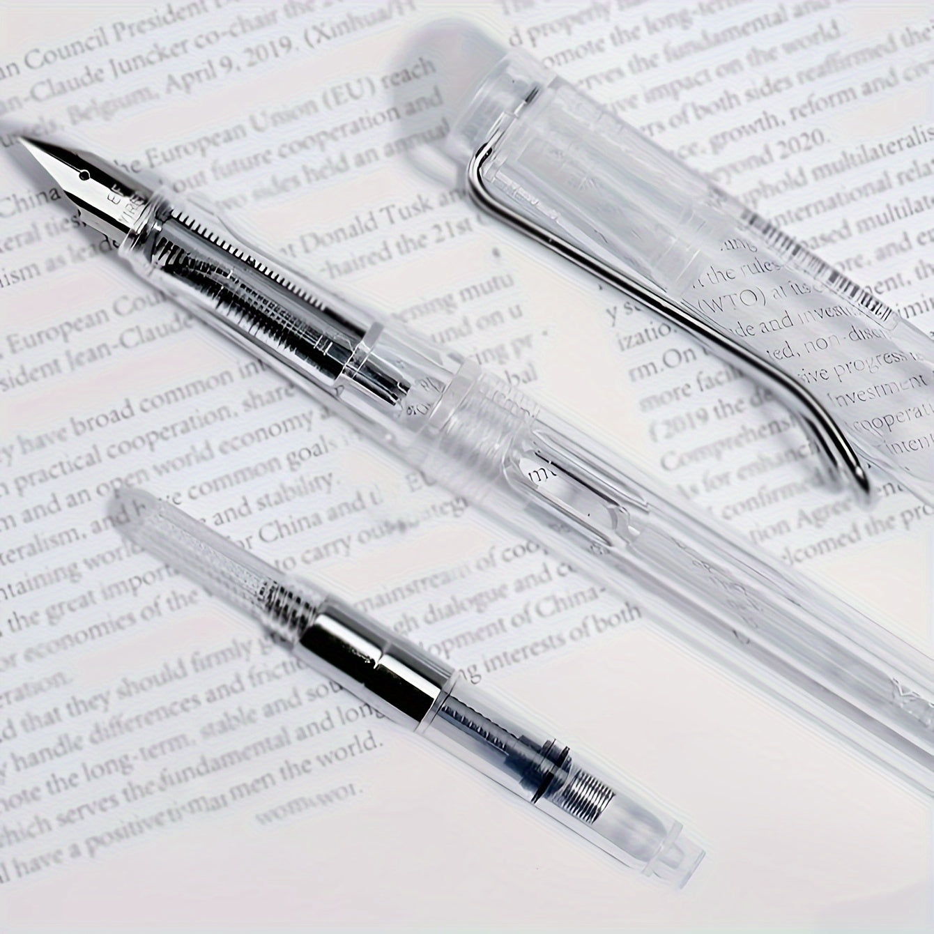 Transparent Fountain Pen Solid, Not Include Ink, Office Student Practice Book