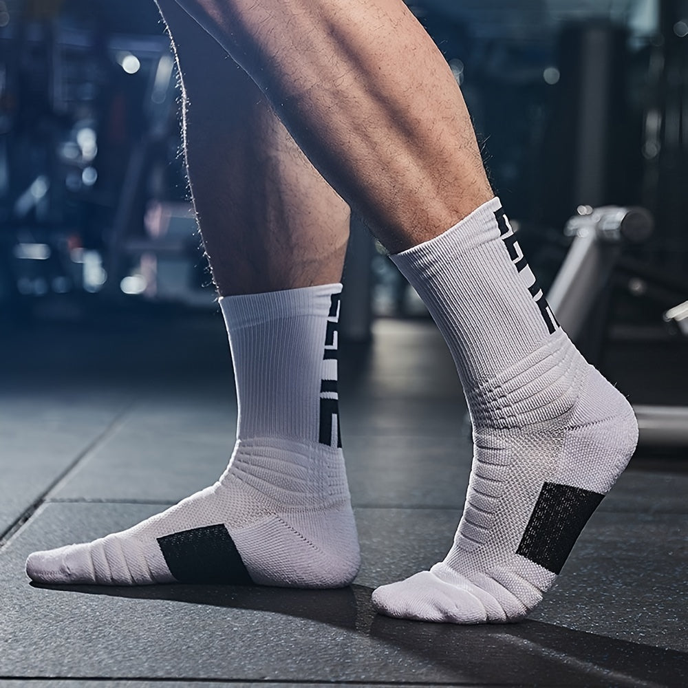 2 Pairs Crew Sports Socks Basketball Socks For Men