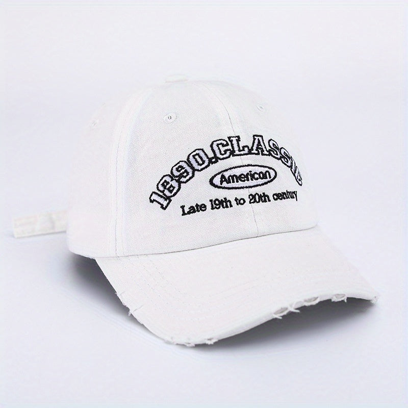 Water Washed Edge Grinding Baseball Cap Soft Top Wide Brim Peaked Cap