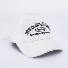 Water Washed Edge Grinding Baseball Cap Soft Top Wide Brim Peaked Cap