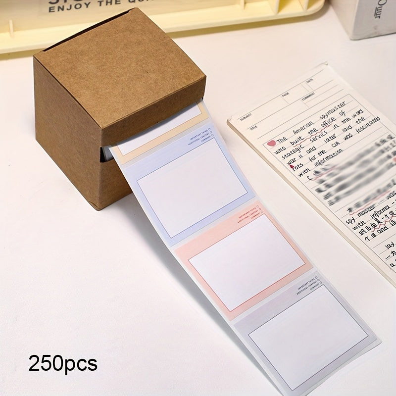 1pc Pad Pop Up Sticky Notes 250 Sheets Adhesive Self Stick Notes For Office