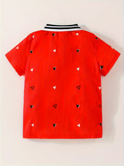 Stylish Triangle Pattern Kids Shirt For Summer Outdoor